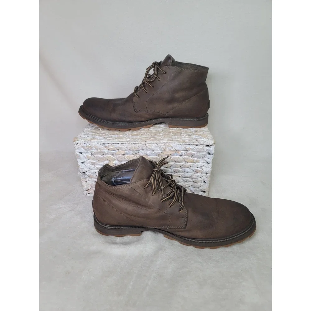 Sorel Madson Chukka Waterproof Brown Leather Boots Mens 11.5 Gorpcore Hiking